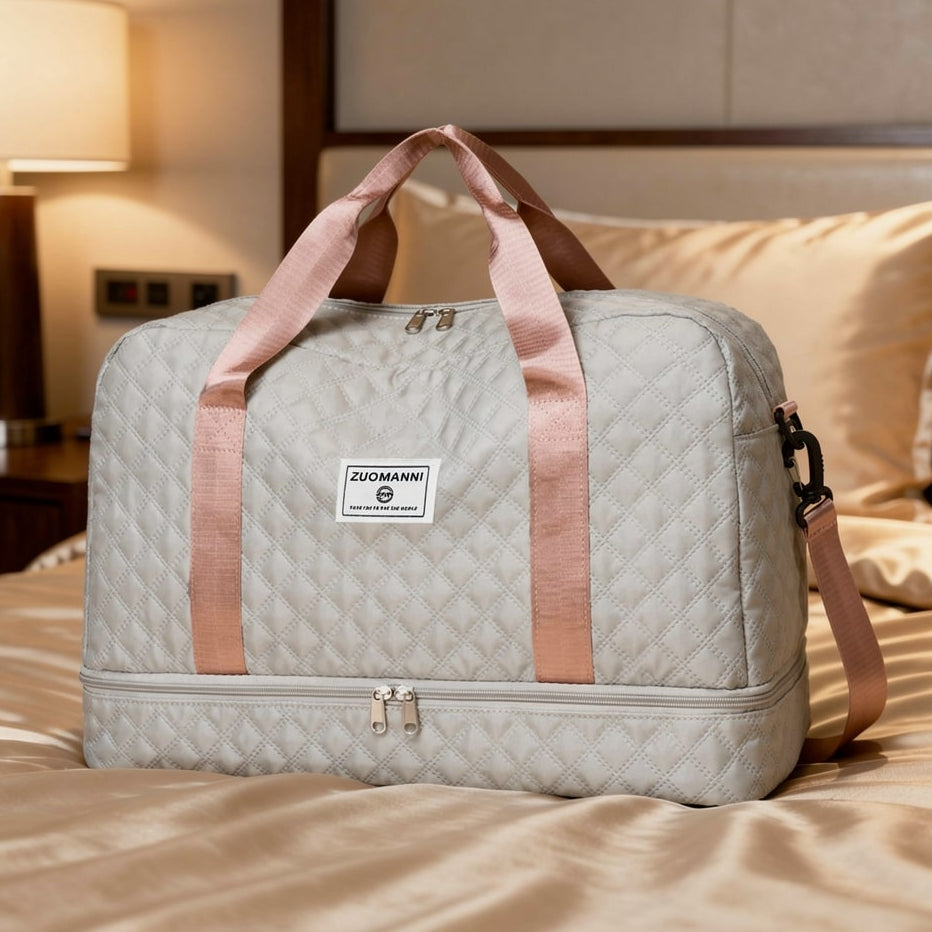 Voyaro™ FlexWeek – Elegante Weekender-Reisetasche mit Schuh- & Nassfach