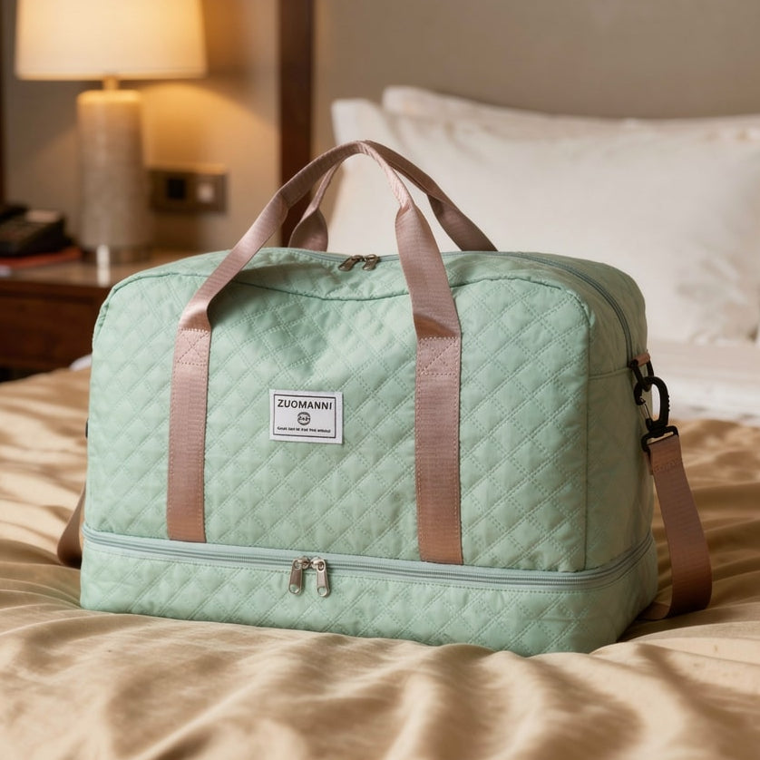 Voyaro™ FlexWeek – Elegante Weekender-Reisetasche mit Schuh- & Nassfach