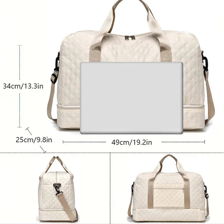 Voyaro™ FlexWeek – Elegante Weekender-Reisetasche mit Schuh- & Nassfach